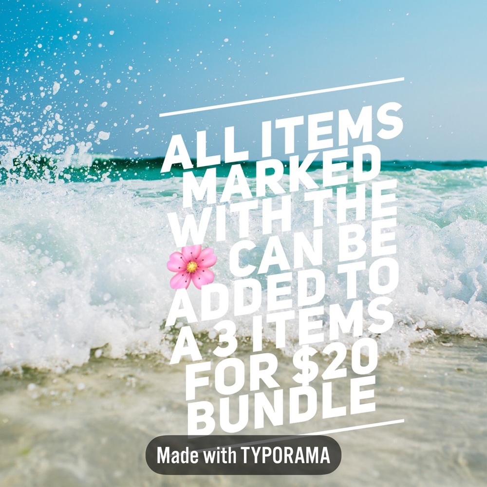 Select 3 items with a 🌸 To make a $20 bundle deal